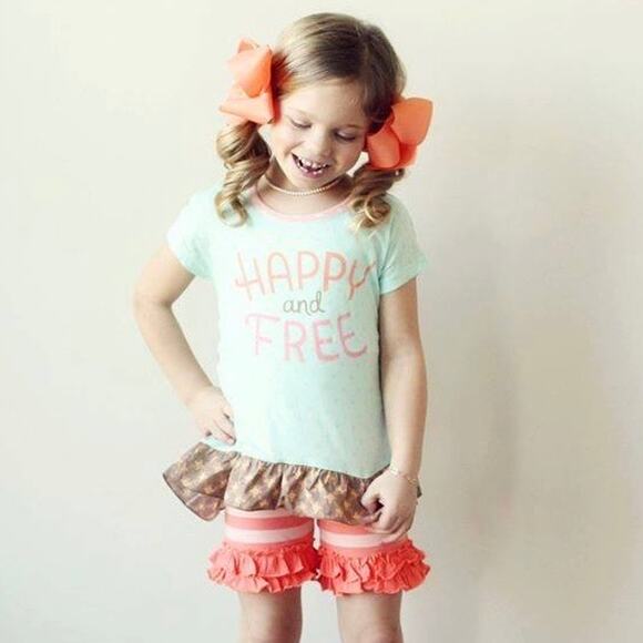 MATILDA JANE • Happy and Free Stripe + Polka Dot Ruffle Top - Picture 1 of 6